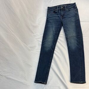 American Eagle Outfitters Airflex+ Men's Dark Blue Skinny Jeans (28x32)